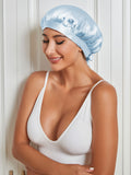 SilkSilky US Pure Silk Sleep Cap LightBlue 003