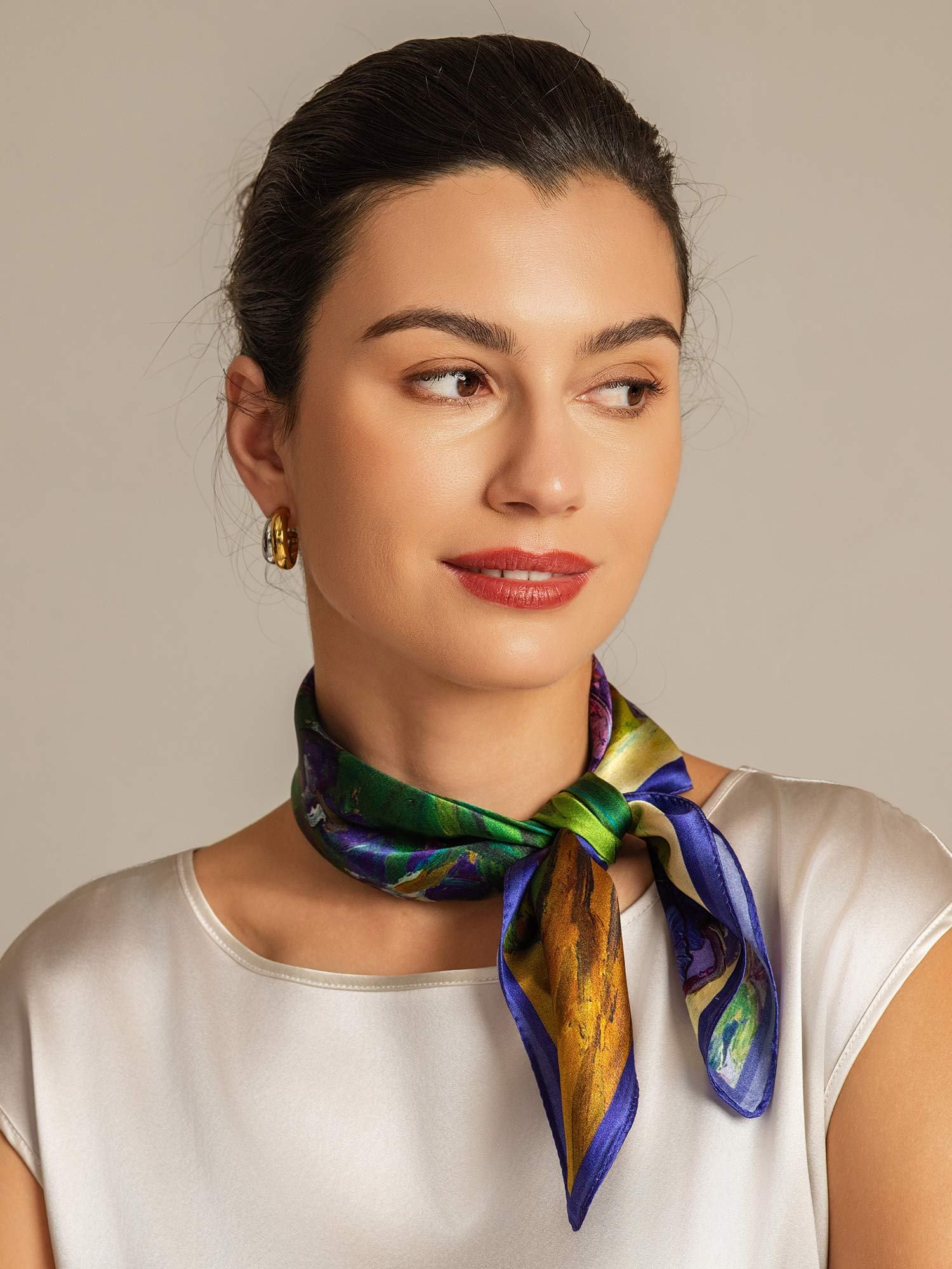 [Multi] SilkSilky Pure Silk Scarf 001