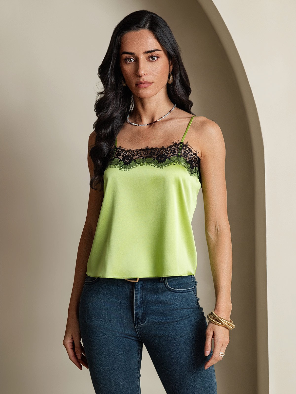 SilkSilky 19Momme Silk Camisoles MintGreen 001