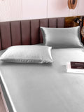 SilkSilky US 19Momme Pure Silk Bedding Set Silver 002