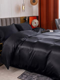 SilkSilky US 19Momme Pure Silk Bedding Set Black 004