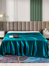 [Teal] SilkSilky  25Momme Sheet 002