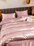 SilkSilky US 19Momme Pure Silk Bedding Set PaleMauve 003