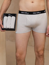[Light Gray] SilkSilky  100% Silk Jersey Men's Underwear 001