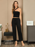 SilkSilky US 19Momme Silk Knitted Womens Pants Black 003