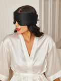 SilkSilky US 19Momme Pure Silk Eye Mask Black 002