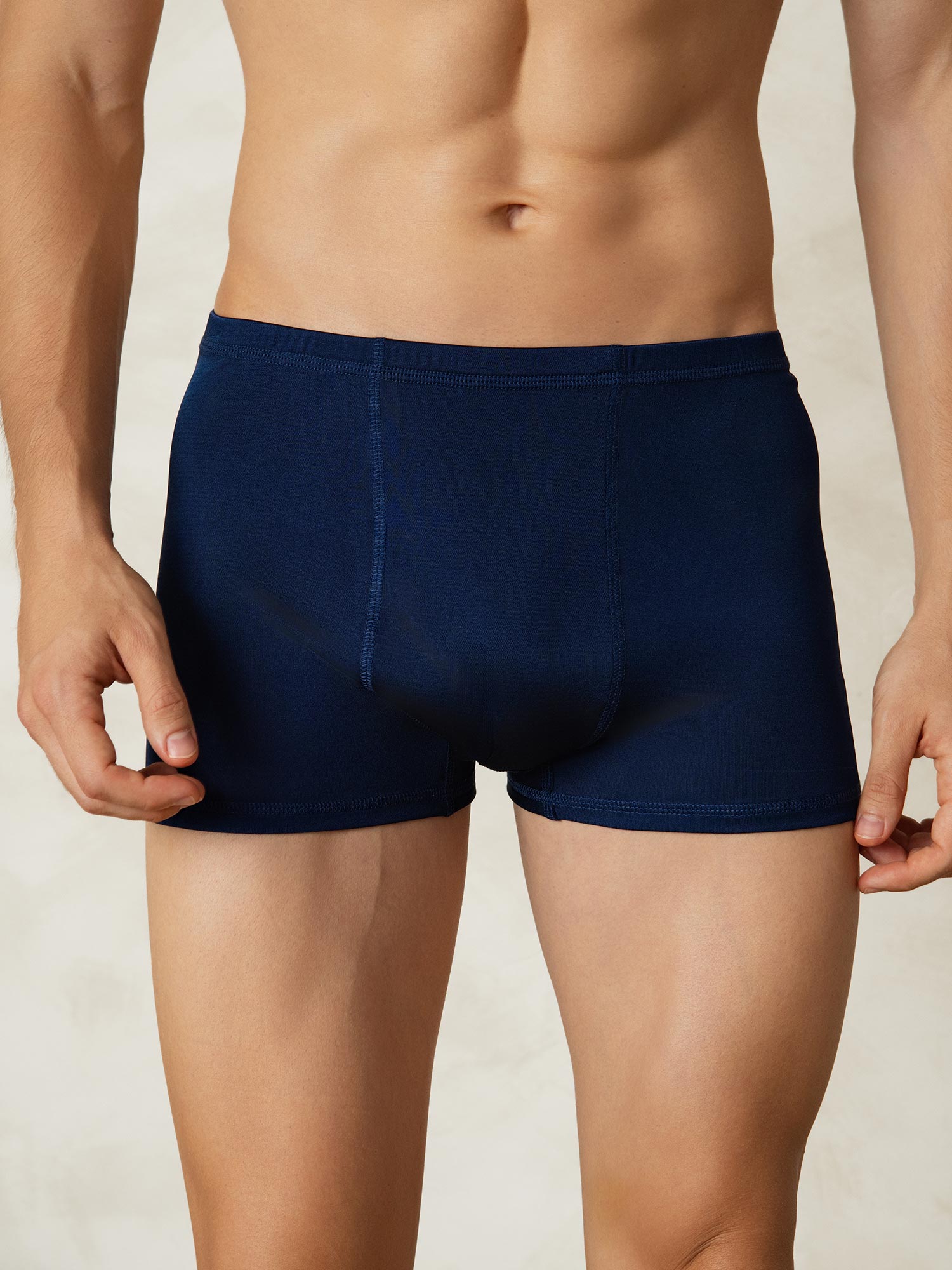 [Dark Blue] SilkSilky  Silk Knitted Mens Underwear 001