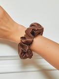 SilkSilky  19Momme Pure Silk Scrunchie Coffee 001