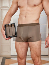 [Coffee] SilkSilky  100% Silk Jersey Men's Underwear 001