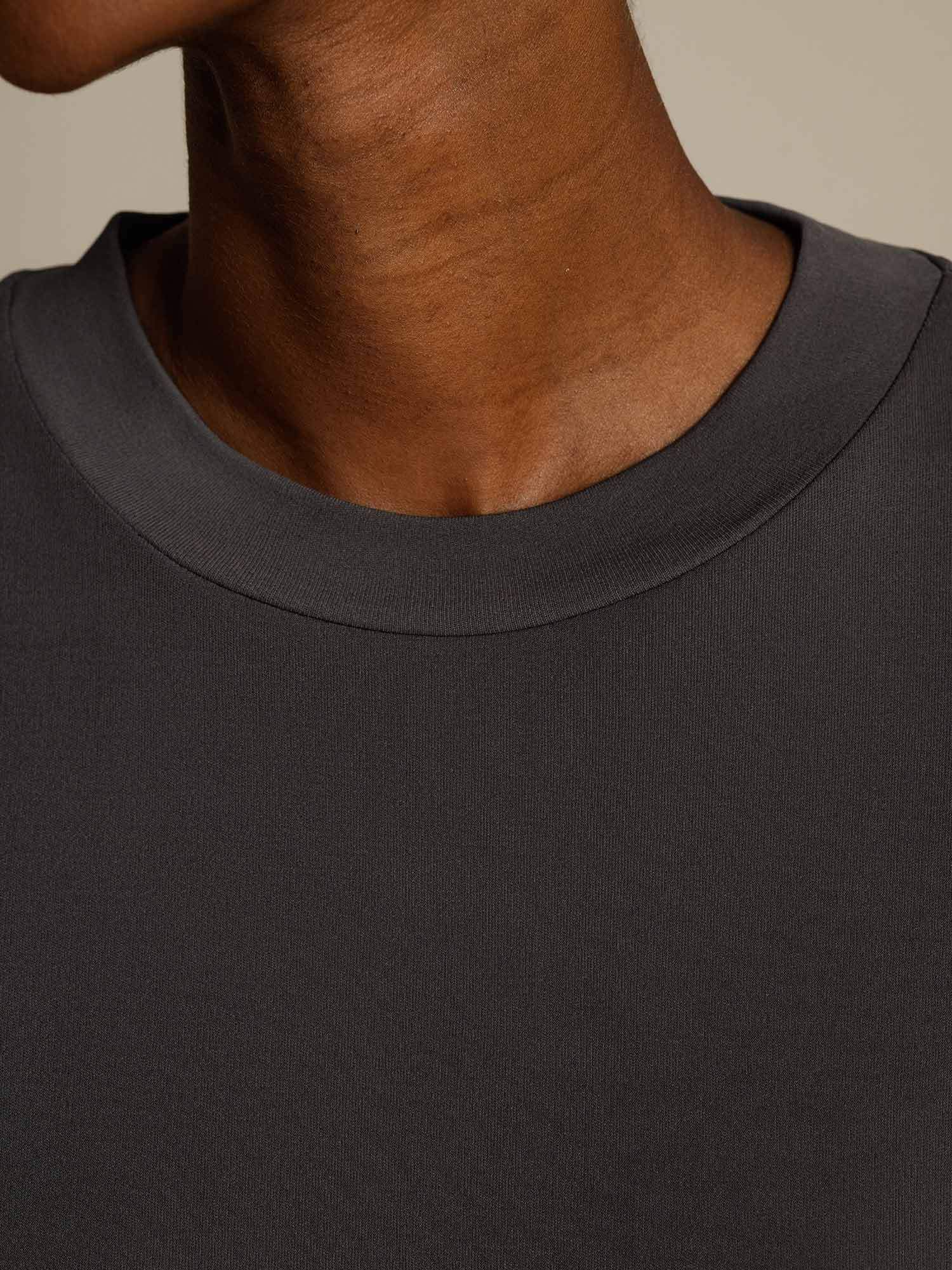 [Gray] SilkSilky  Pure Silk Round Neck Women's T-Shirt 004