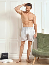 [Silver] SilkSilky  Men's Sleep Shorts 005