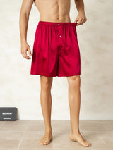 [Wine] SilkSilky  Men's Sleep Shorts 005