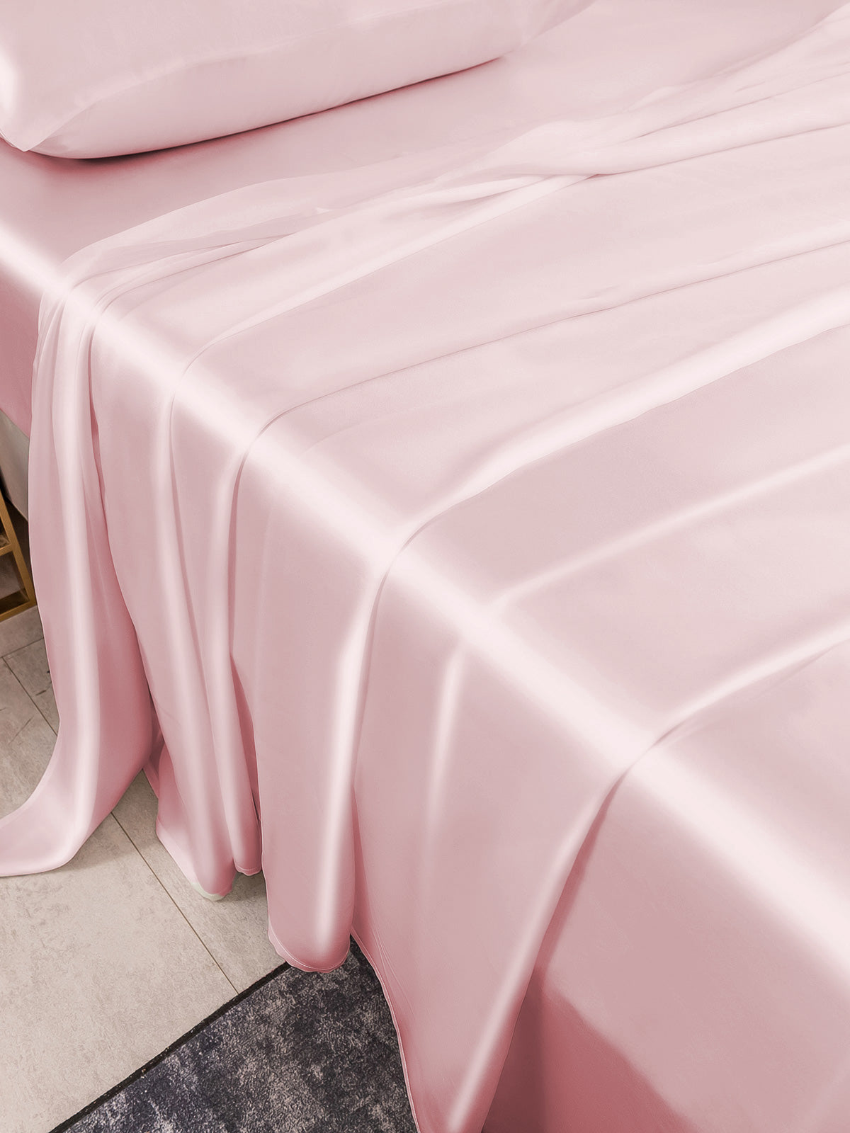 SilkSilky US 19Momme Pure Silk Bedding Set Pink 005