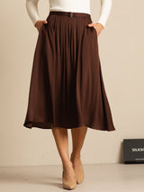 [Bitter Chocolate] SilkSilky  19Momme Silk Skirt 001