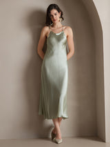 SilkSilky  19Momme Silk Sleeveless Dress LightGreen 003