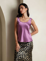 [Deep Purple] SilkSilky  Sleeveless Camisole Top 001
