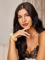 [Light Yellow] SilkSilky  Scrunchie 004