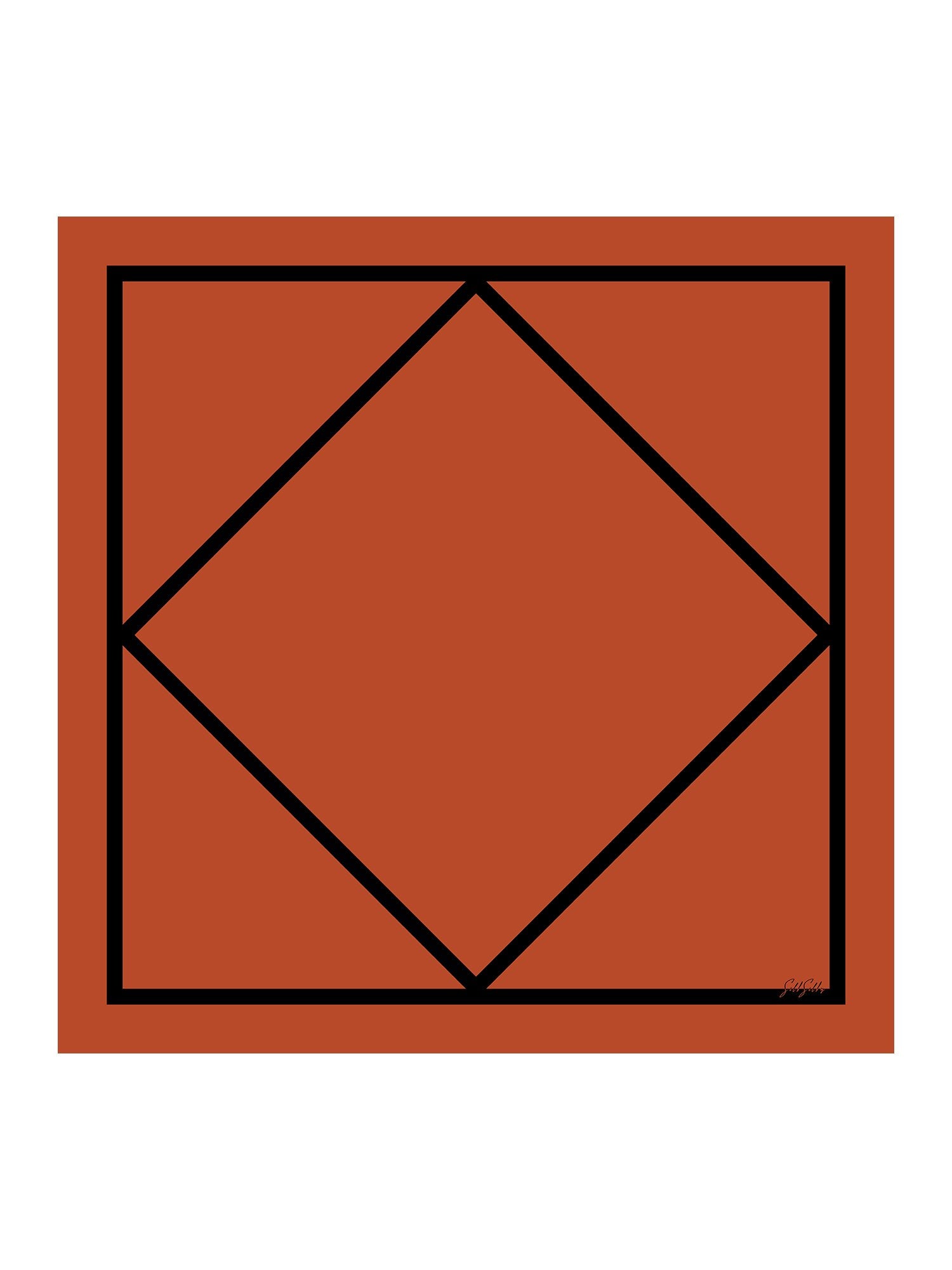 [Orange Square] SilkSilky Scarf 001