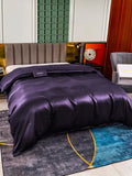 SilkSilky US 25Momme Pure Silk Duvet Cover DeepPurple 003