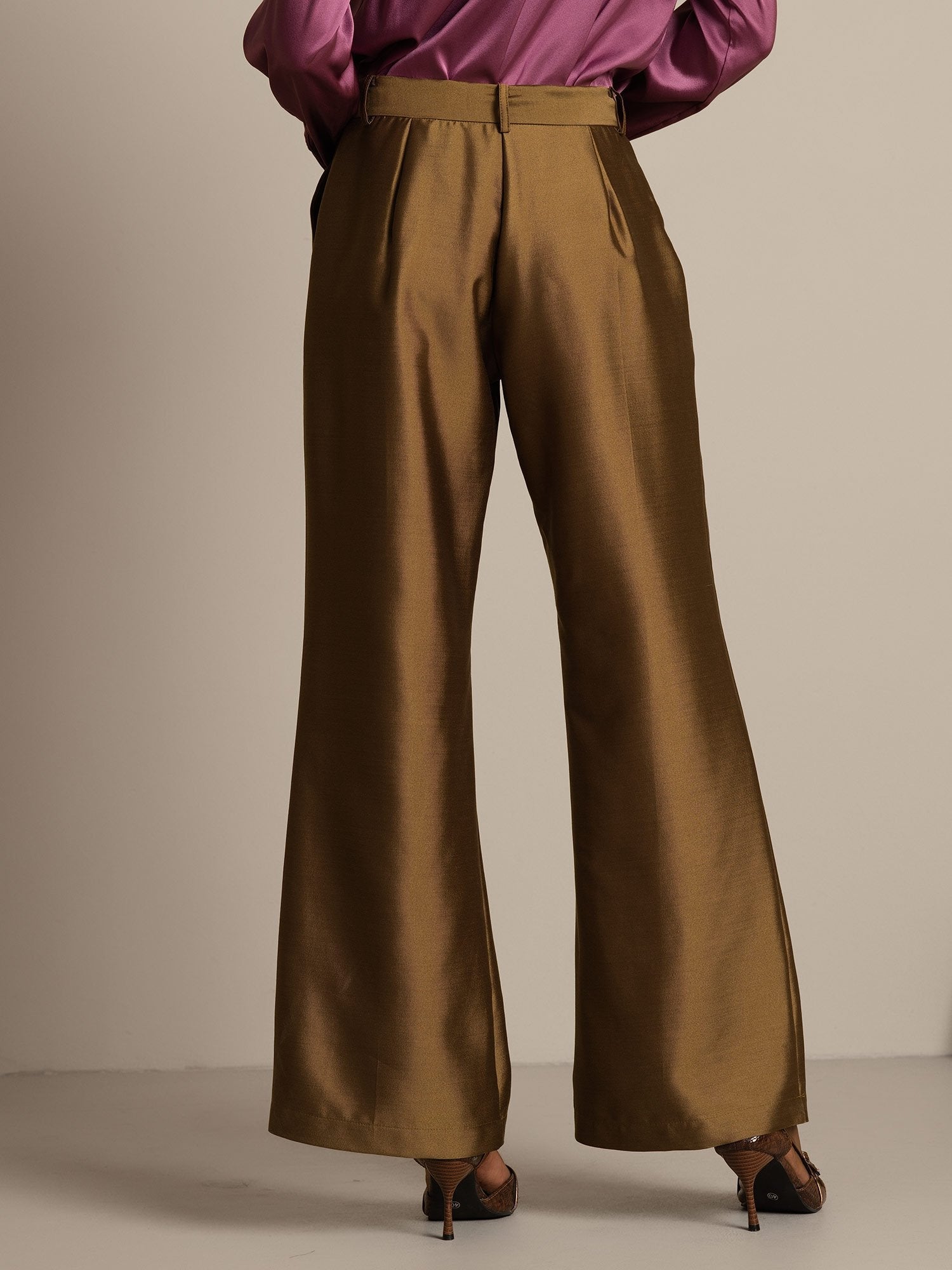 [Bronze] SilkSilky  32Momme Silk Womens Pants 002,