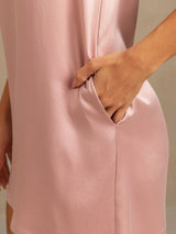 [Peach Skin] SilkSilky  19Momme Machine-Washable Silk Sleeveless Scoop Neck Nightgown 005