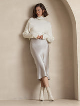 [Light Gray] SilkSilky  Skirt 006