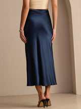 [Dark Blue] SilkSilky Skirt 002