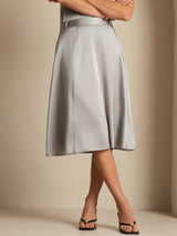 [Griffin Gray] SilkSilky  19Momme Stretch Silk Charmeuse Skirt 001