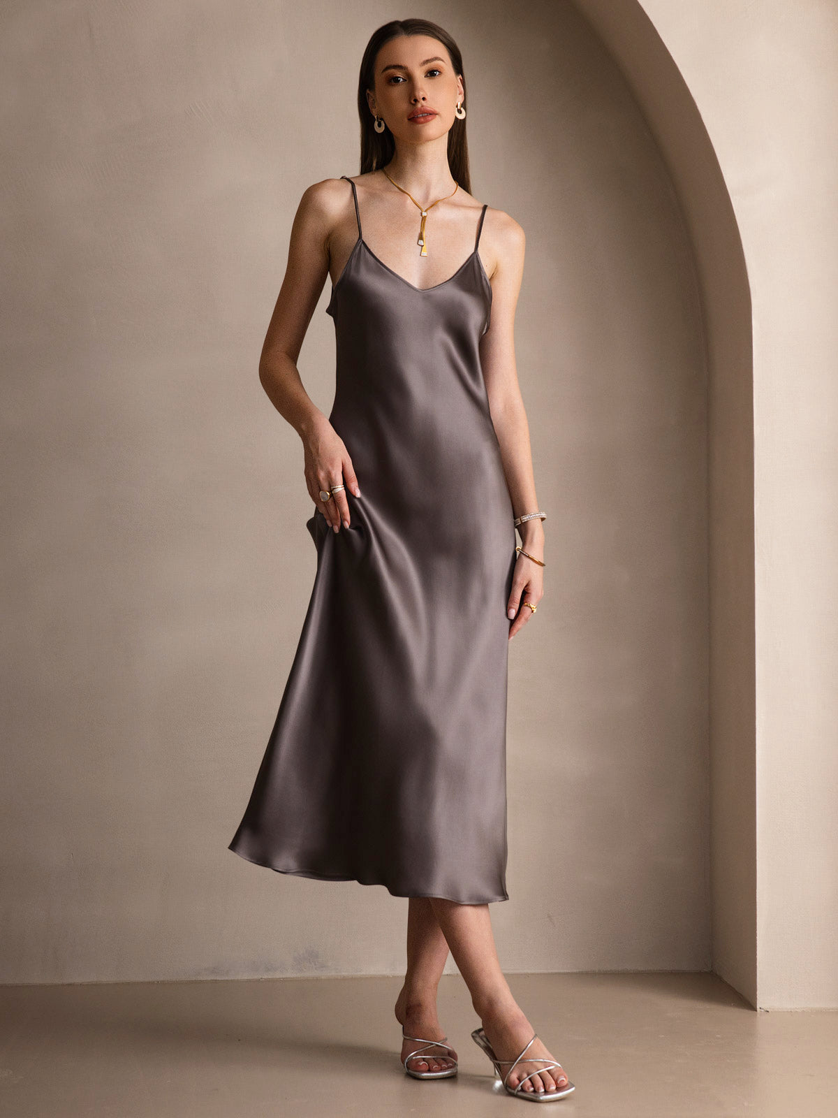 Pure Silk Long Dress