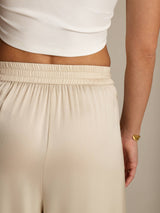 [Beige] SilkSilky 19Momme Silk Womens Pants 005
