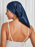 SilkSilky US Pure Silk Sleep Cap DarkBlue 001