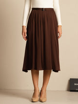 [Bitter Chocolate] SilkSilky  19Momme Silk Skirt 003