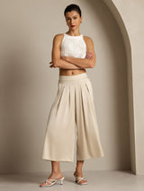 [Beige] SilkSilky 19Momme Silk Womens Pants 008