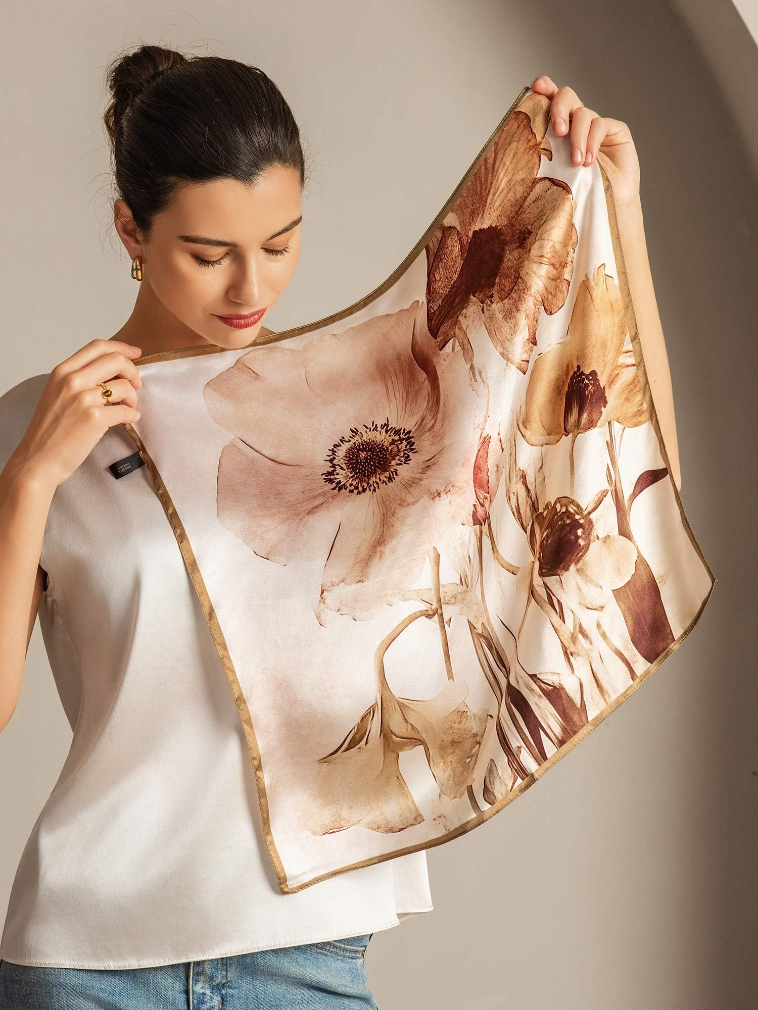 [Multi] SilkSilky Pure Silk Scarf 001