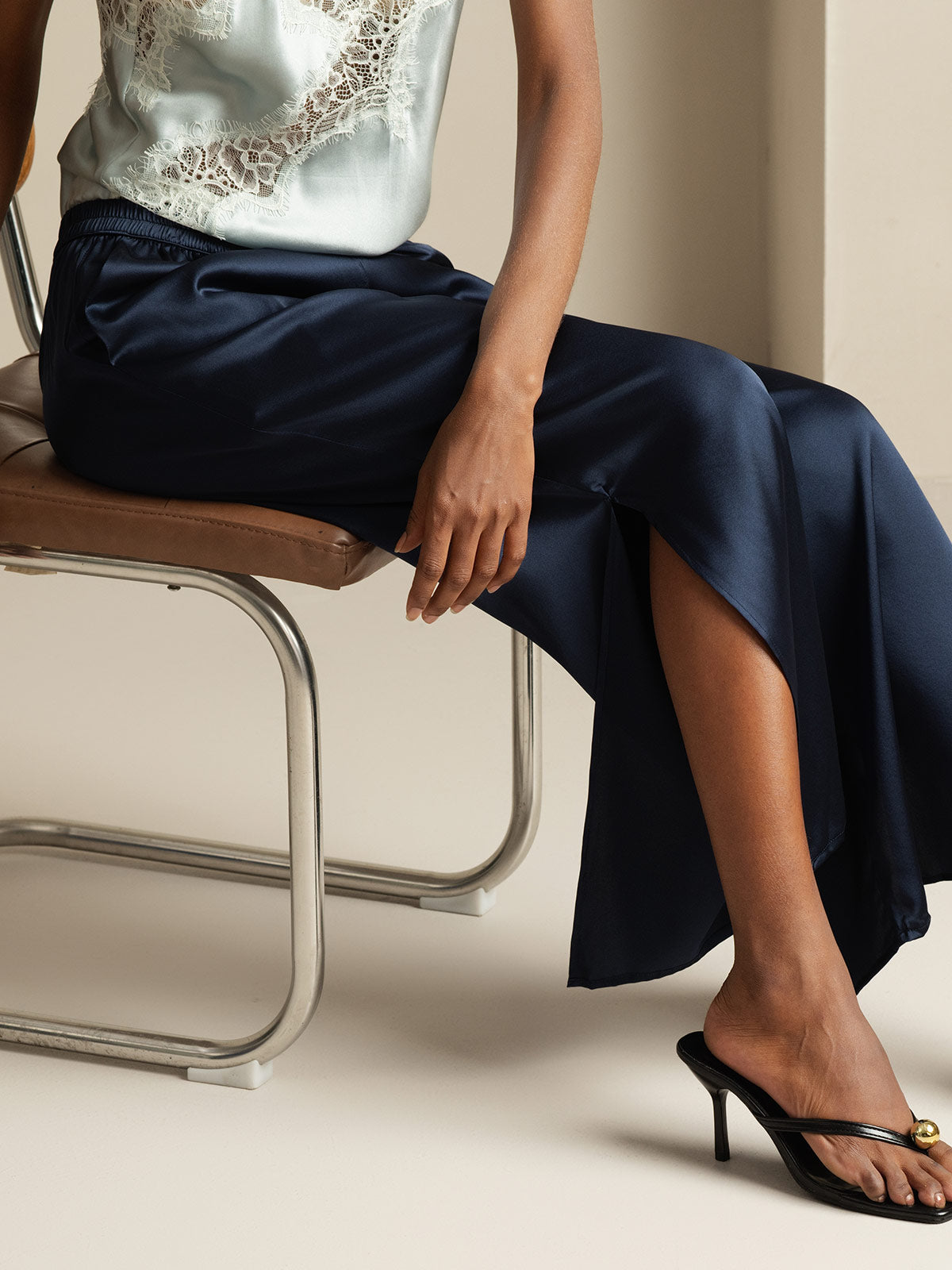 [Dark Blue] SilkSilky  Women's Pants 002