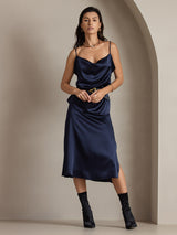 [Dark Blue] SilkSilky  Skirt 001