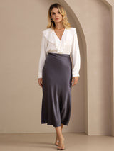 [Dark Gray] SilkSilky Skirt 005