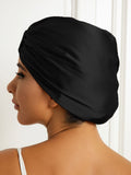 SilkSilky  Pure Silk Sleep Cap Black 004