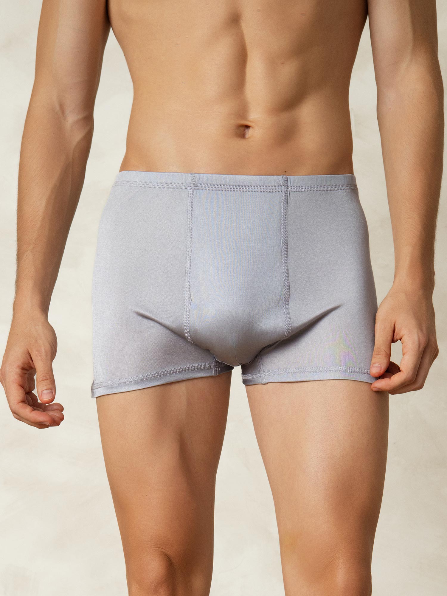 [Gray] SilkSilky  Silk Knitted Mens Underwear 003