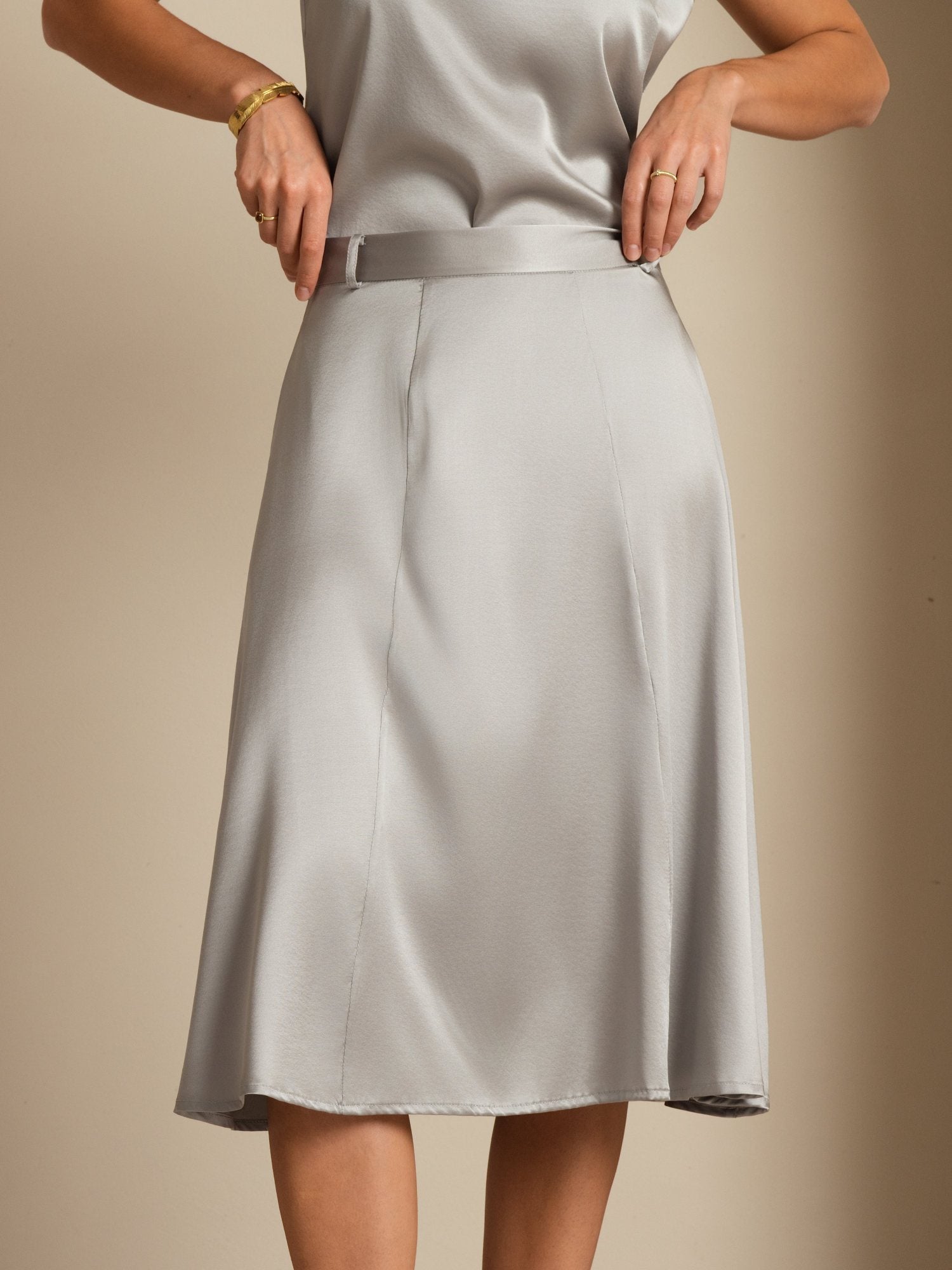 [GriffinGray] SilkSilky 19Momme Silk Skirt 004