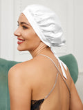 SilkSilky US Pure Silk Sleep Cap White 001