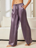 SilkSilky US Pure Silk Womens Pants PurpleGray 003