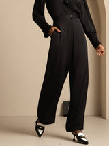[Black] SilkSilky 19Momme Silk Womens Pants 004