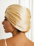 SilkSilky  Pure Silk Sleep Cap Champagne 004