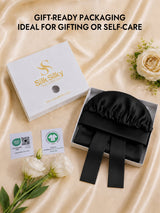 [Black] SilkSilky Sleep Cap 007