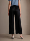 SilkSilky US Pure Silk Womens Pants Black 002