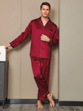 SilkSilky-US-Pure-Silk-Long-Sleeve-Lapel-Men's-Pajamas-Wine-004