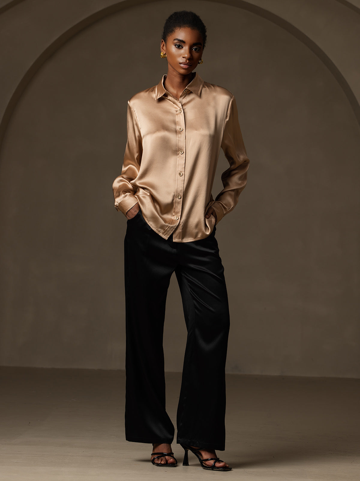 SilkSilky-US-19Momme-Silk-Blend-Long-Sleeve-Collar-Women's-Shirt-Champagne-006