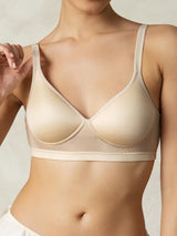 [Tan] SilkSilky  Silk Jersey Bra 006