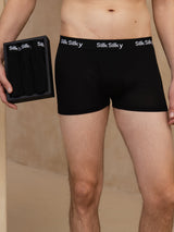 [Black] SilkSilky  100% Silk Jersey Men's Underwear 001